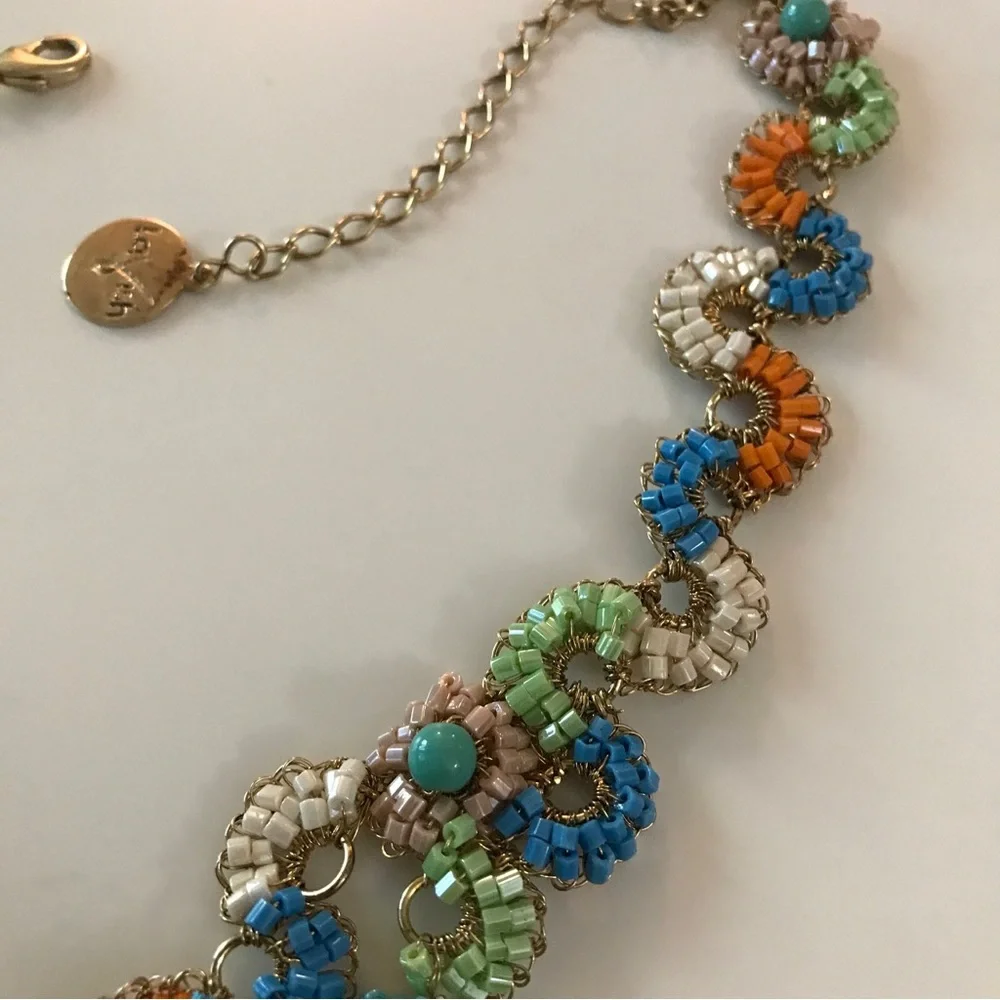 Anthropologie Lavish by Tricia Milaneze Necklace Hand woven